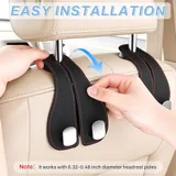 2 Piece Purse Holder Hook, Black, view 4
