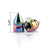 4 Piece Tire Valve Caps, view 2