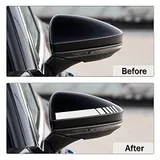 4 Piece Rear View Mirror Stickers Decor Body, Silver, view 3