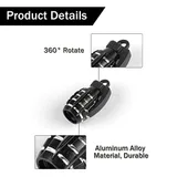4 Piece Tire Valve Stem Cap, Black, view 3