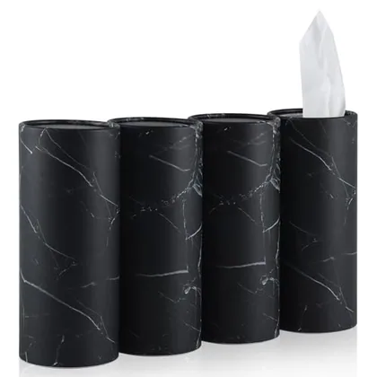4 Piece Tissue Holder, Black