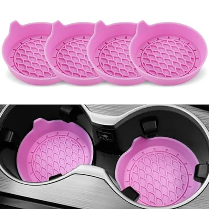 4 Piece Cup Holder Coaster, Pink