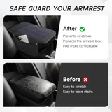 Leather Center Console Cover with 2 Storage, Grey, view 6