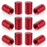 12 Piece Tire Valve Stem Caps, Red, view 1
