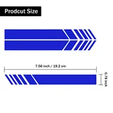 4 Piece Rear View Mirror Stickers Decor Body, Blue, view 2
