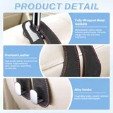 2 Piece Purse Holder Hook, Black, view 3