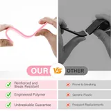 2 Piece Seat Headrest Purse Hook, Pink, view 3