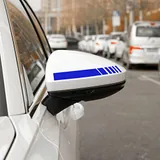4 Piece Rear View Mirror Stickers Decor Body, Blue, view 4