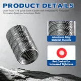 12 Piece Tire Valve Stem Caps, Titanium, view 3