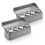 2 Piece Coin Holder, Grey, view 1