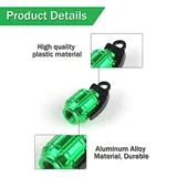 4 Piece Aluminum Tire Valve Cap, Green, view 3