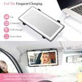Sun Visor Vanity Mirror, Black, view 5