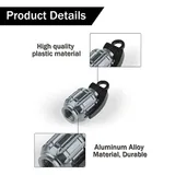 4 Piece Aluminum Tire Valve Cap, Grey, view 3