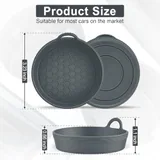 4 Piece Cup Holder Coaster, Grey, view 5