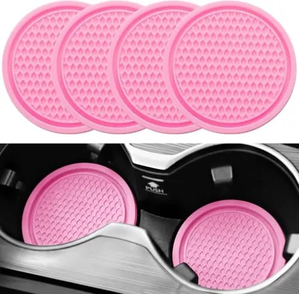 4 Piece Cup Coaster, Pink