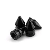 4 Piece Tire Valve Caps, Black, view 1