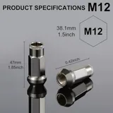 20 Piece M12x1.5 Wheel Lug Nuts, Black, view 2