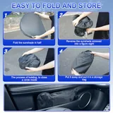 Windshield Sun Shade, Black, view 5