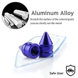 4 Piece Tire Valve Caps, Blue, view 6