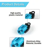 4 Piece Aluminum Tire Valve Cap, Blue, view 3