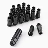 20 Piece M12x1.5 Wheel Lug Nuts, Black