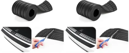 2 Piece Rear Bumper Protector, Black