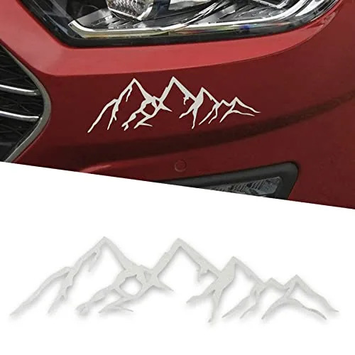 SNGARO Vinyl Snow Mountain Tree Sticker, White