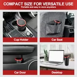 Trash Can with Lid, Black, view 4