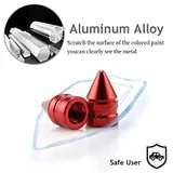 4 Piece Tire Valve Caps, Red, view 6
