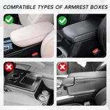 Leather Center Console Cover with 2 Storage, Brown, view 4