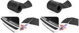 2 Piece Rear Bumper Protector, Black, view 1