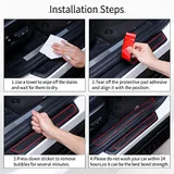 4 Piece Door Threshold Protection, Red, view 4