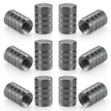 12 Piece Tire Valve Stem Caps, Titanium, view 1