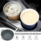 4 Piece Cup Holder Coaster, Grey, view 3