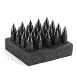 20 Piece M14X1.5 Wheel Lug Nuts, Black, view 4