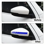 4 Piece Rear View Mirror Stickers Decor Body, Blue, view 3