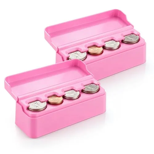 2 Piece Coin Holder, Pink