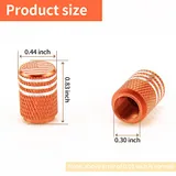 12 Piece American Flag Valve Stem Cap, Orange, view 2