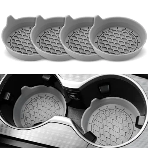 4 Piece Cup Holder Coaster, Grey