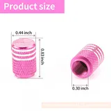 12 Piece American Flag Valve Stem Cap, Pink, view 2
