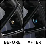 4 Piece Tire Valve Caps, Blue, view 3
