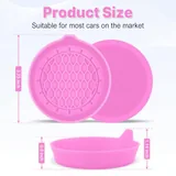 4 Piece Cup Holder Coaster, Pink, view 5