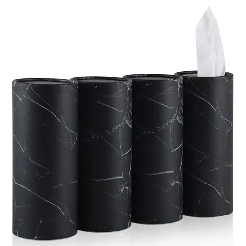 4 Piece Tissue Holder, Black