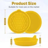 4 Piece Cup Holder Coaster, Yellow, view 5