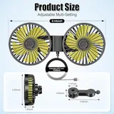 SINGRAO Backseat Fan for Kids, Black, view 2