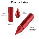 20 Piece M12X1.5 Wheel Lug Nuts, Red, view 2