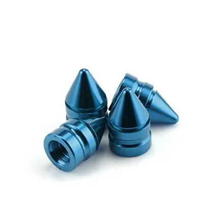 4 Piece Tire Valve Caps, Blue