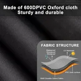 Heavy Duty 600D Waterproof Winch Cover, Black, view 5