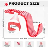 2 Piece Seat Headrest Purse Hook, Red, view 2