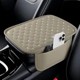 Bling Center Console Arm Rest Cover, Beige, view 1